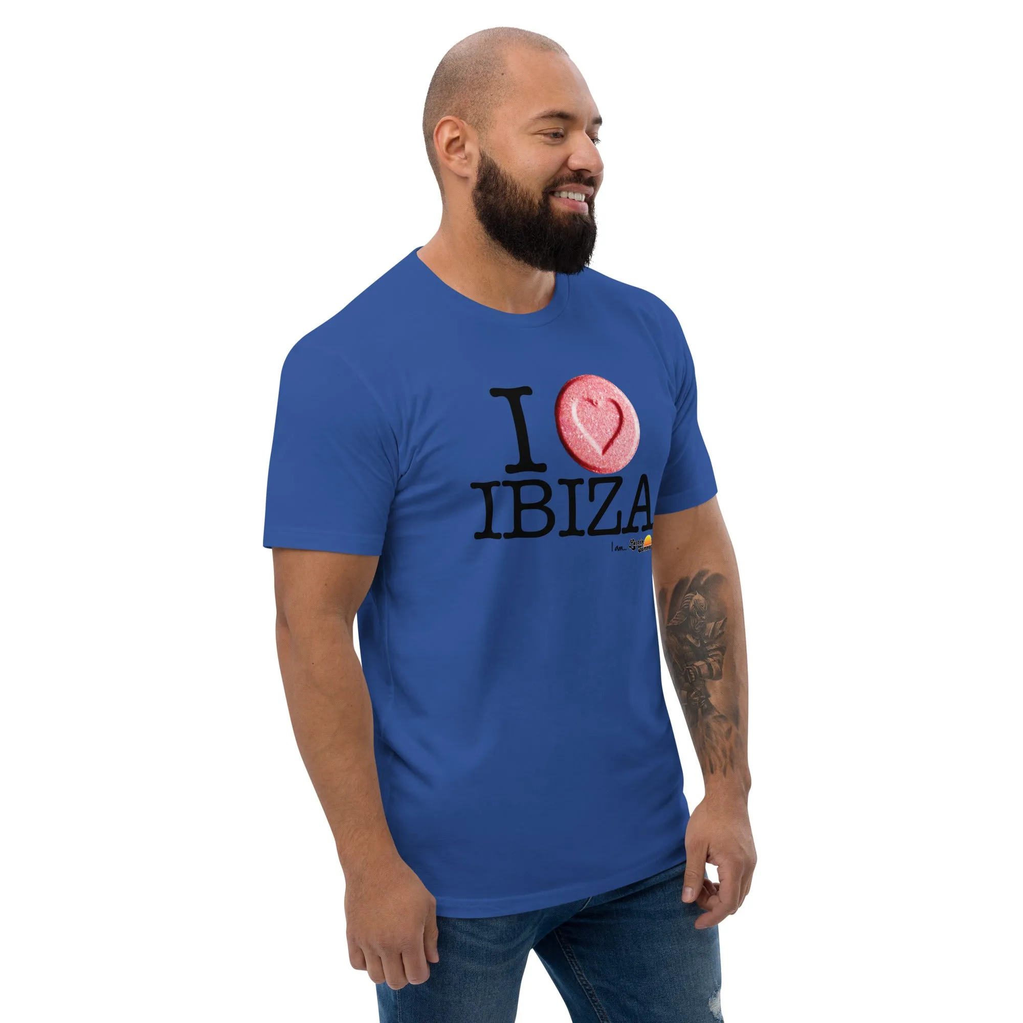 I Love Ibiza Men's T-shirt Blue