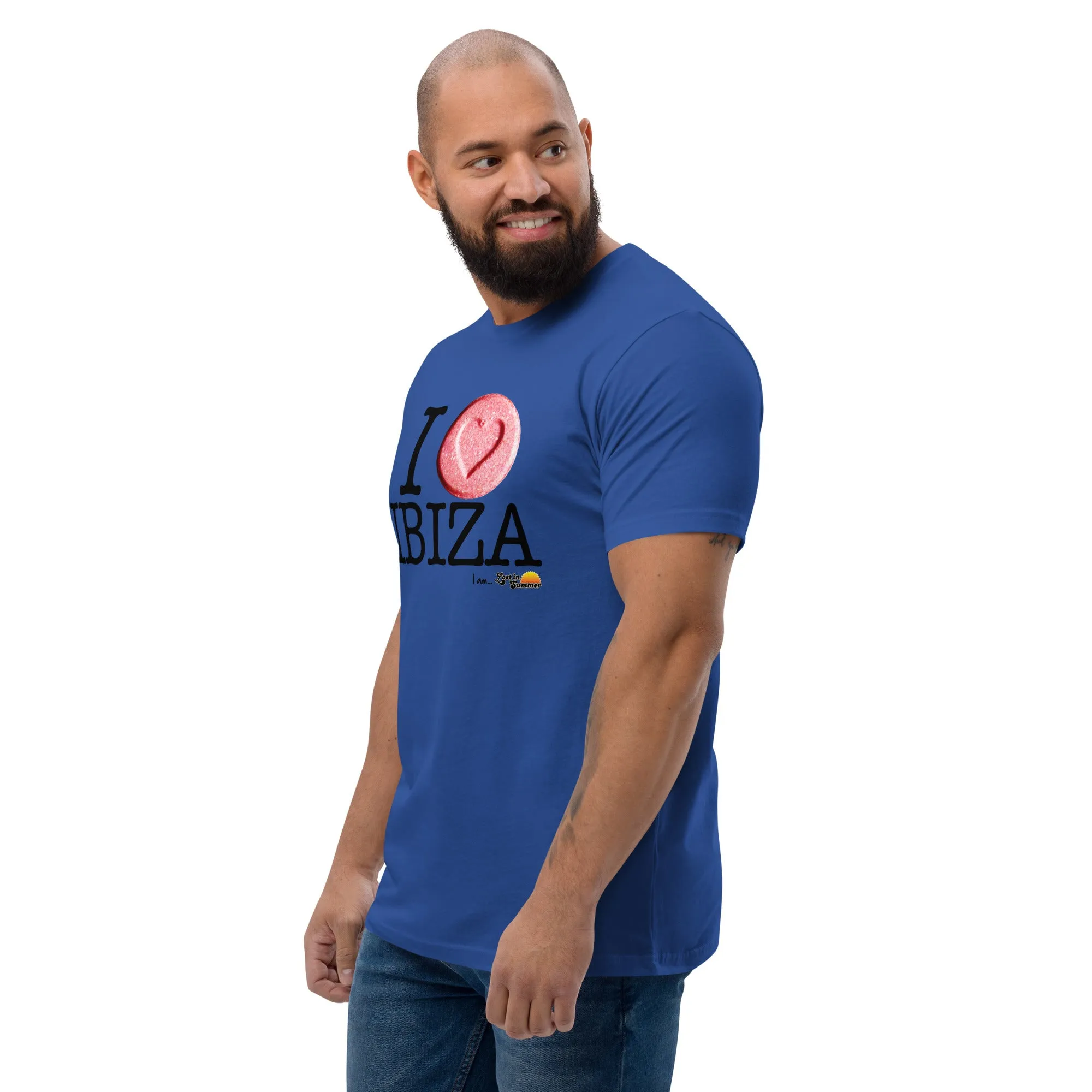 I Love Ibiza Men's T-shirt Blue