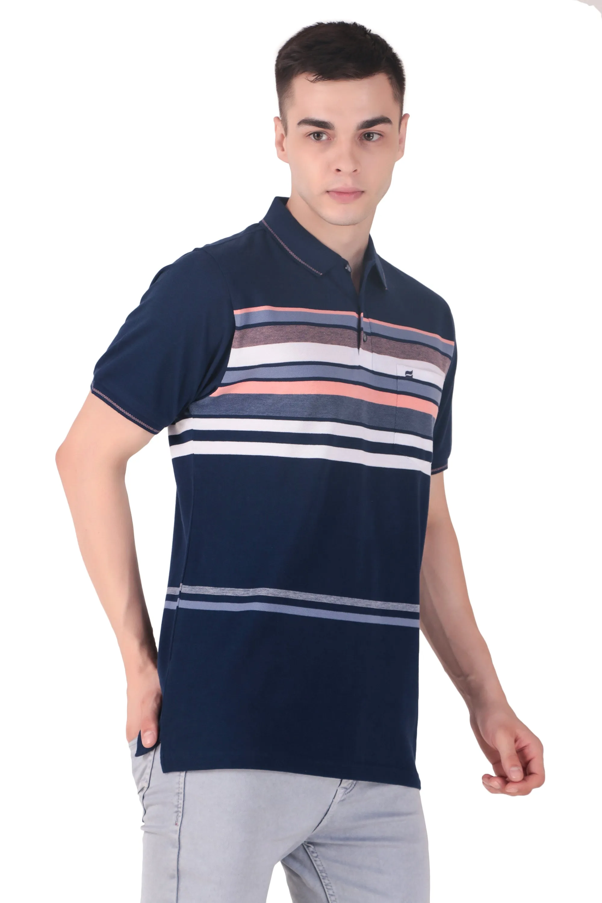 Kevin Ninan Striped Polo