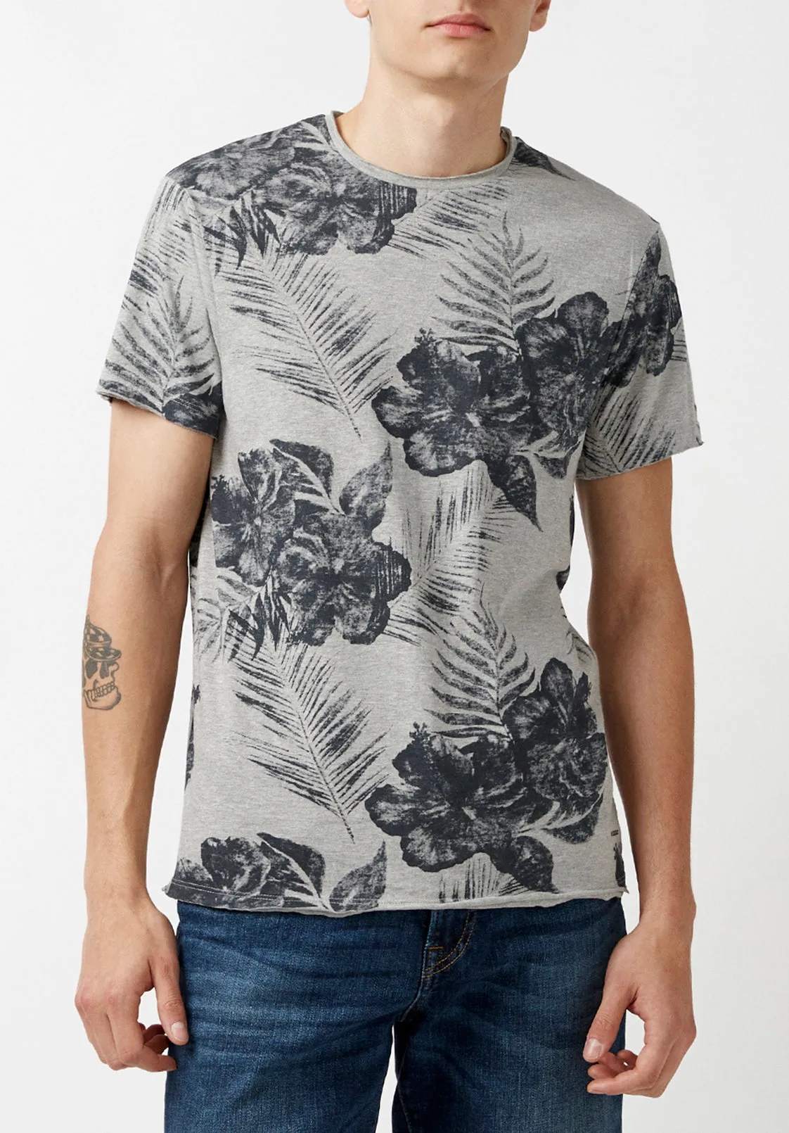 Kushot Hibiscus Print T-Shirt - BM23931