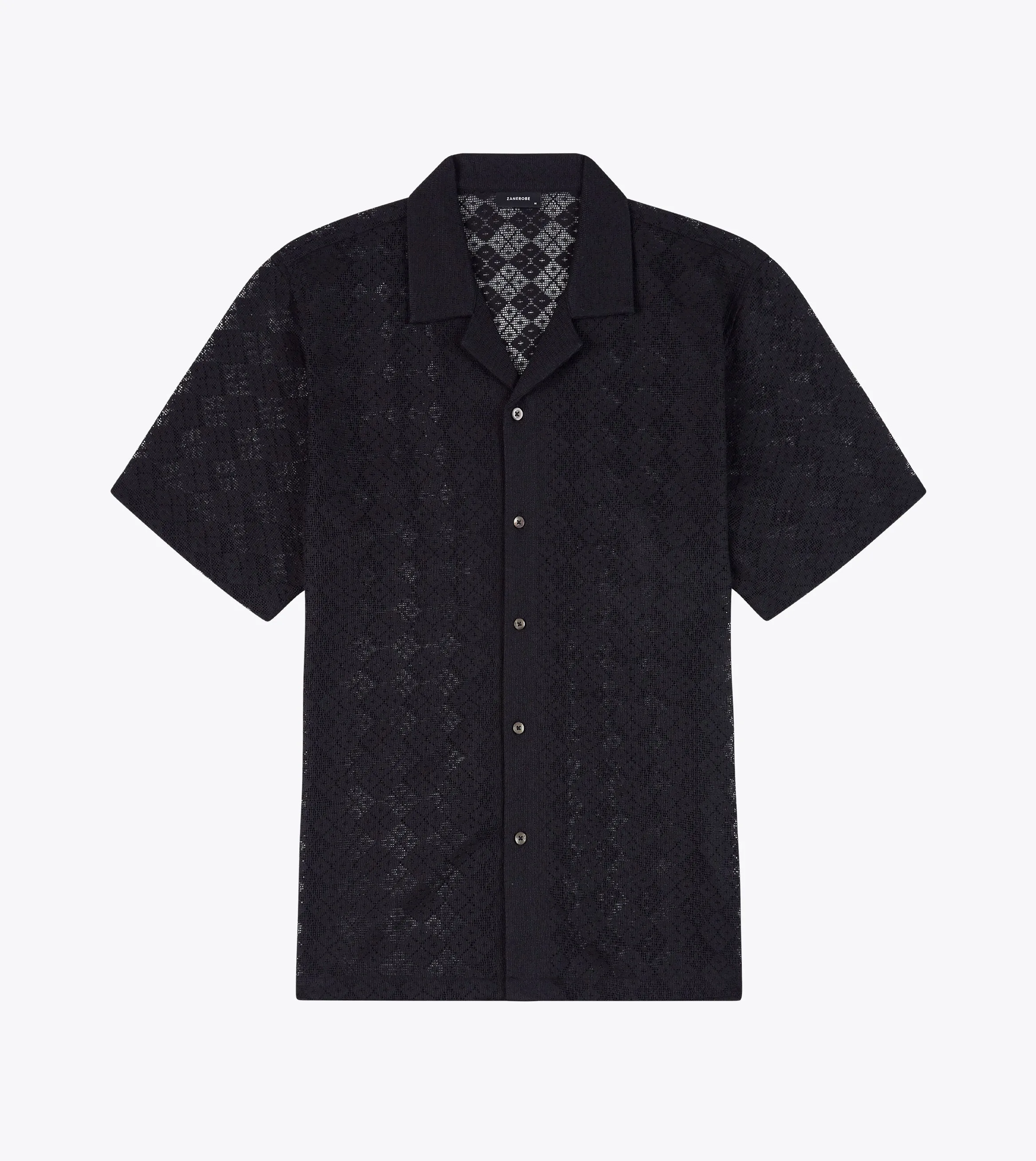 Lace Holiday SS Shirt Black