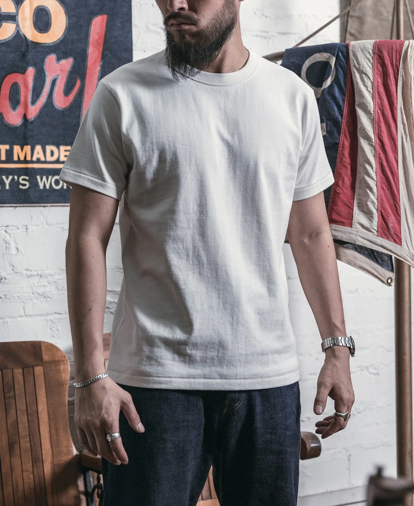 Loopwheel Tubular Athletic T-Shirt - White