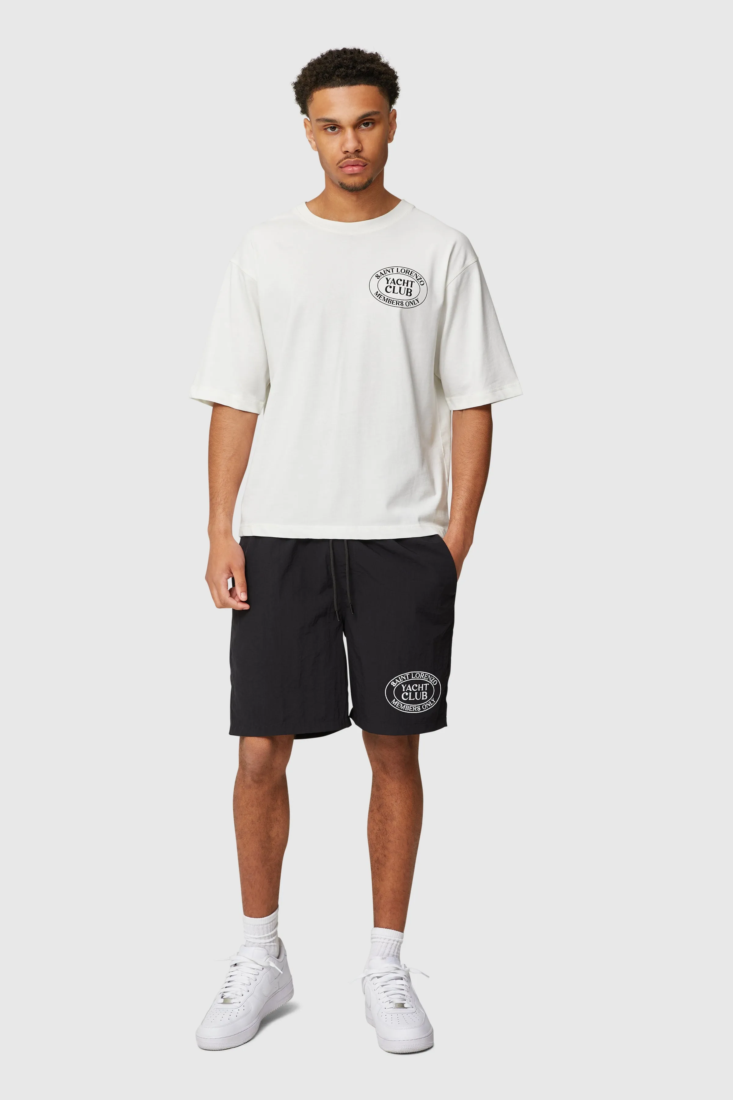 LORENZO YACHT CLUB TWINSET - WHITE/BLACK