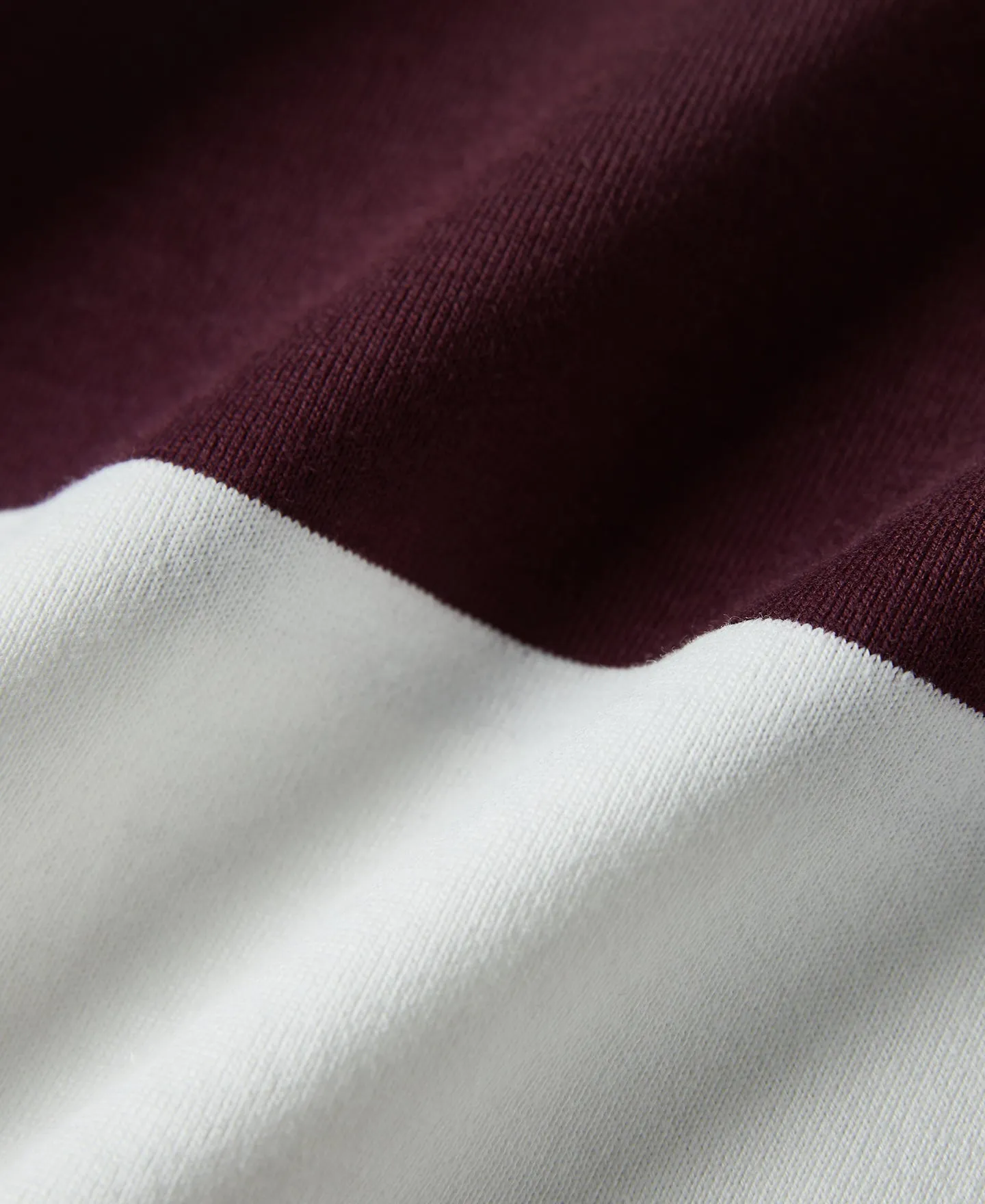 Lot 104 Heavyweight Wide Border T-Shirt - Burgundy/White