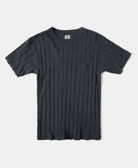 Lot 105 Drop Needle Ribbed Pocket T-Shirt - Dark Gray