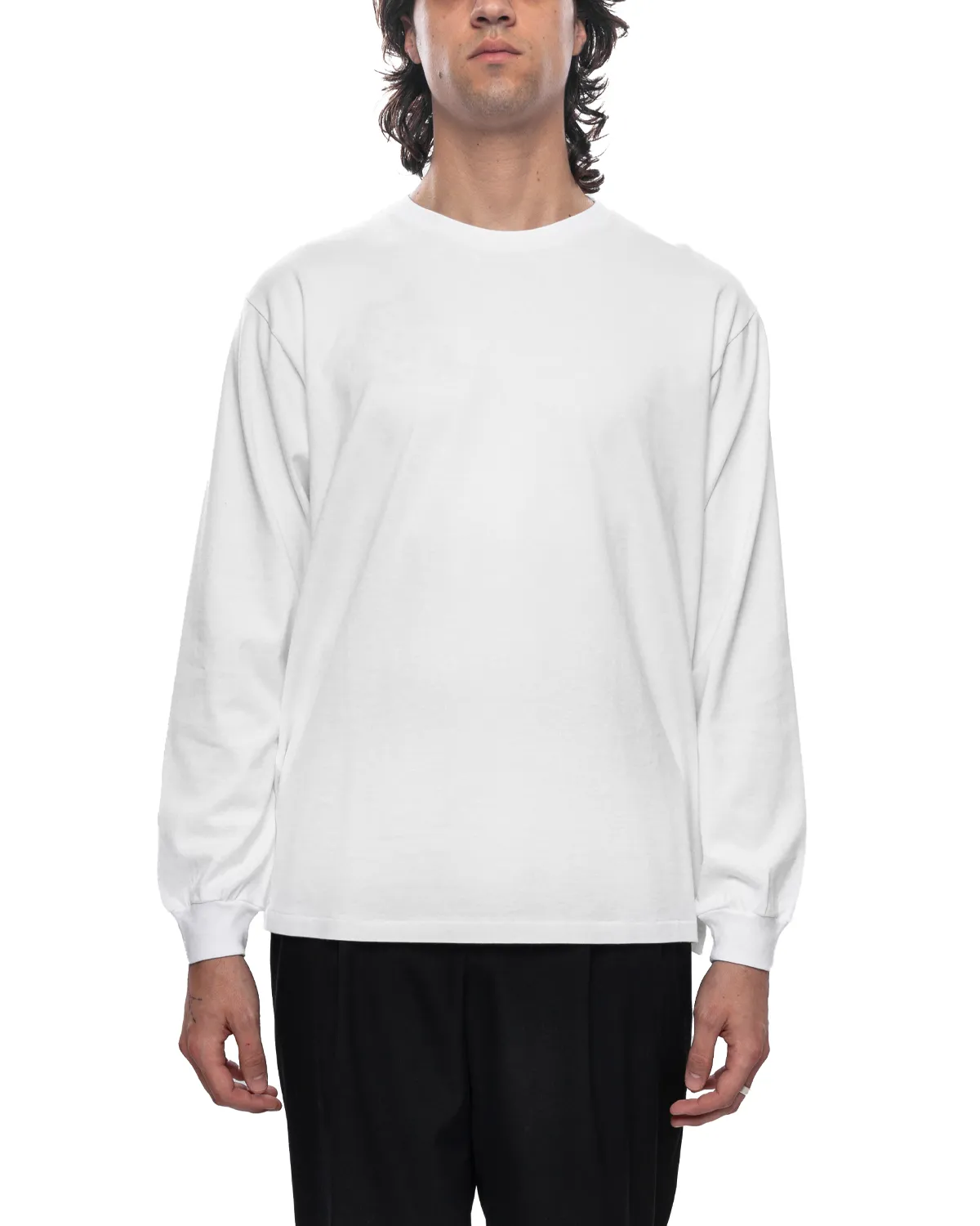 Luster Plaiting L/S Tee White