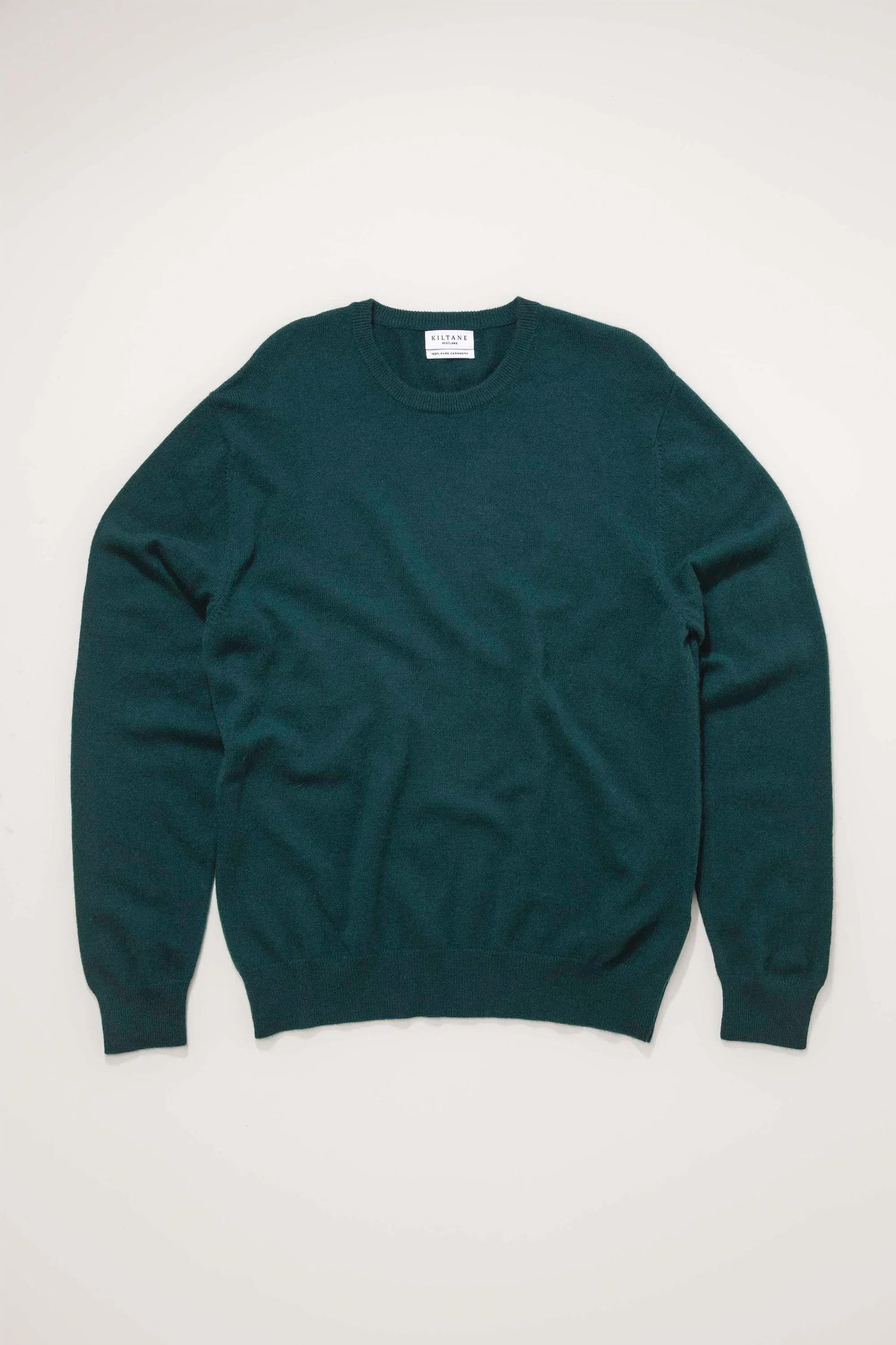 Men's Cashmere Crew Neck Jumper - Richmond Green