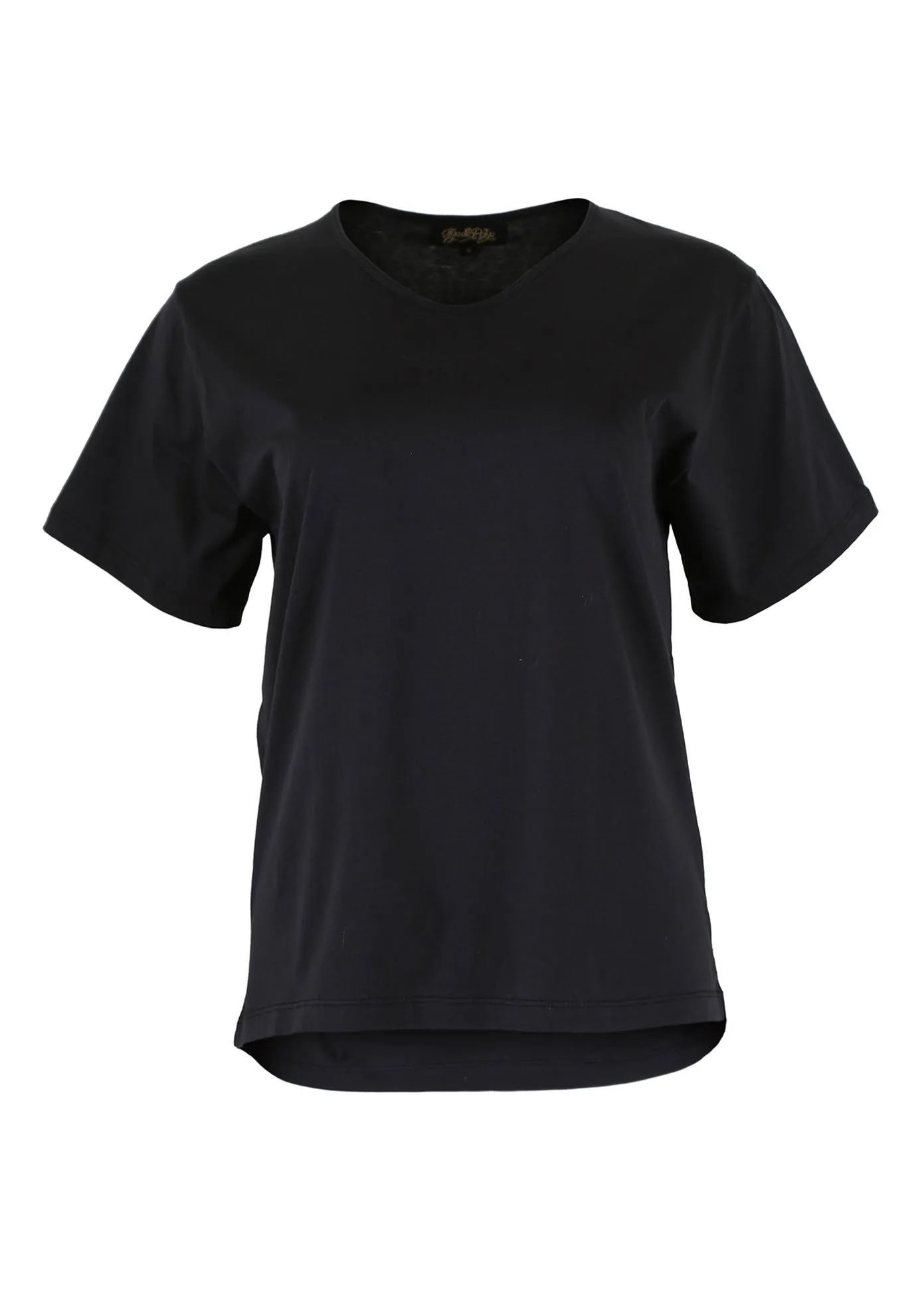 Merci Beaucoup T-Shirt Black in Cotton Jersey