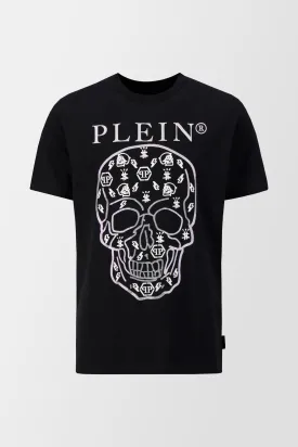 Philipp Plein Black Round Neck SS Crystals T-Shirt