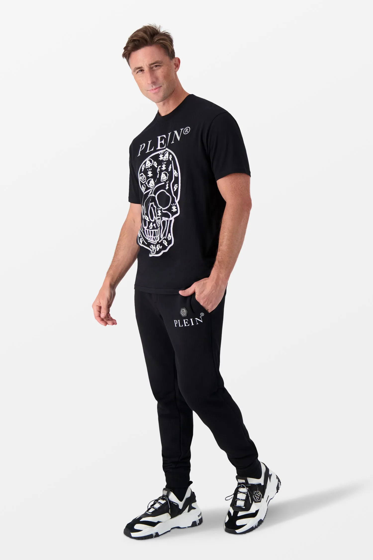 Philipp Plein Black Round Neck SS Crystals T-Shirt