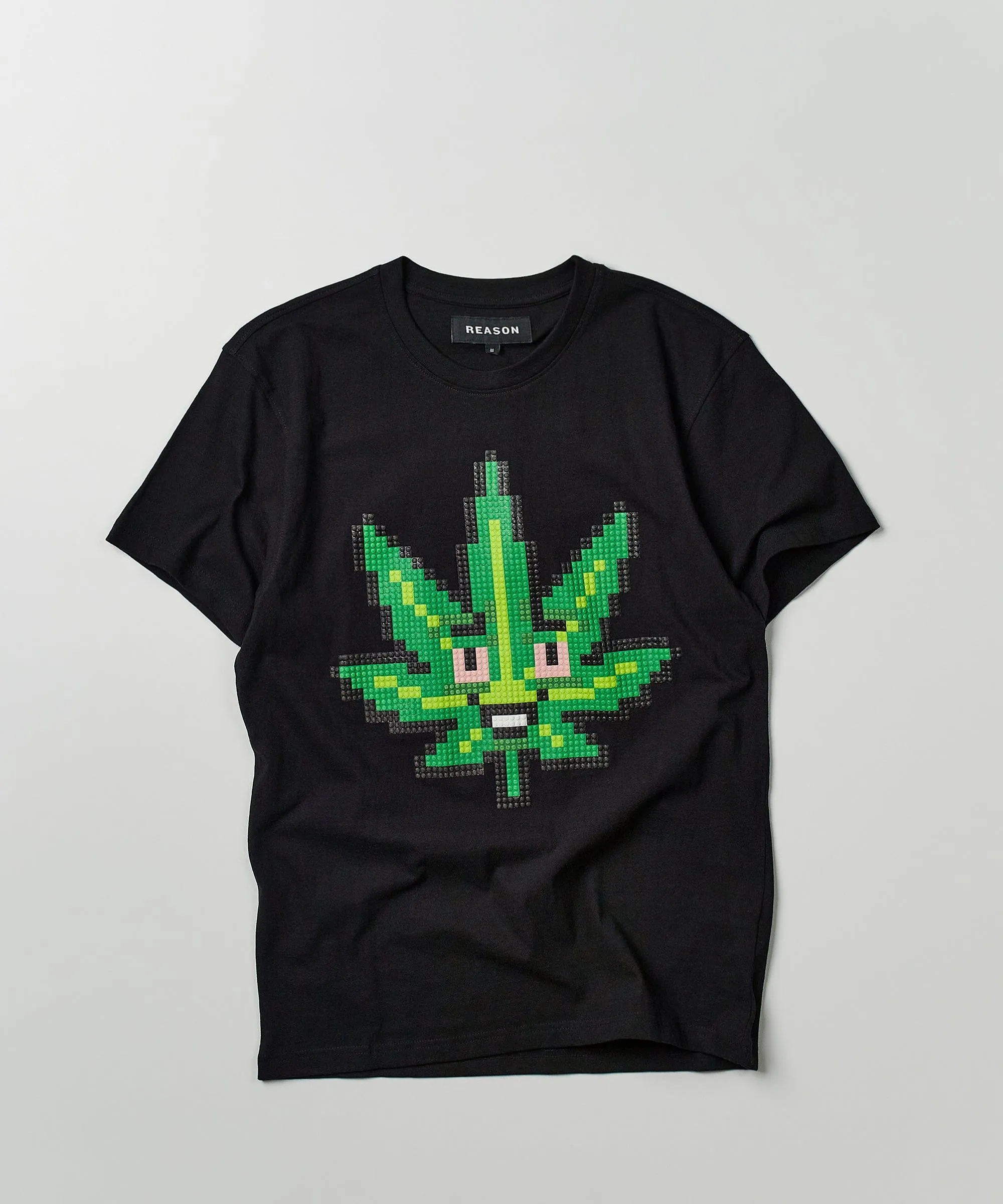 Pixel Leaf Short Sleeve Tee - Black