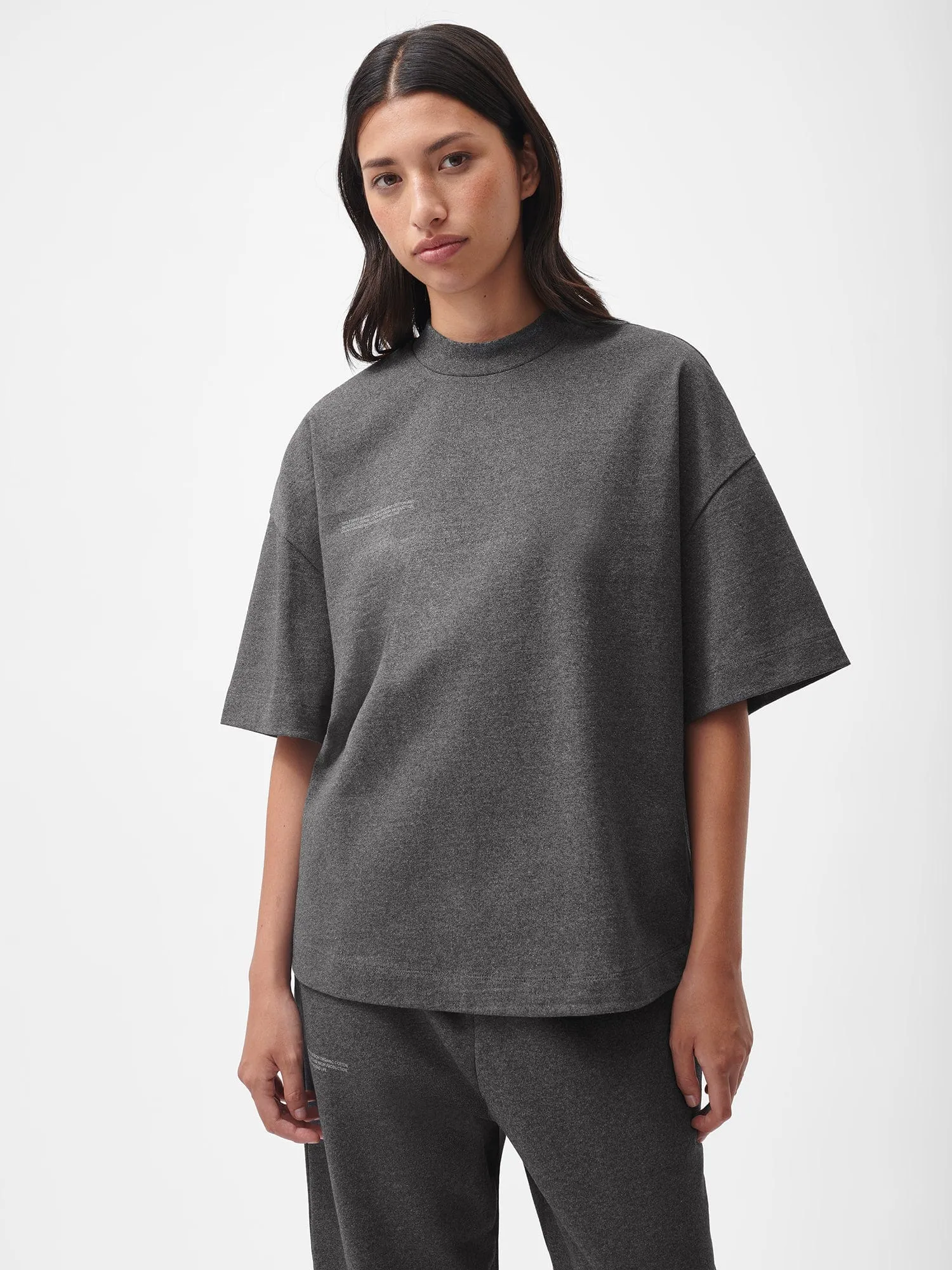 Reclaimed Cotton Boxy T-shirt—reclaim charcoal