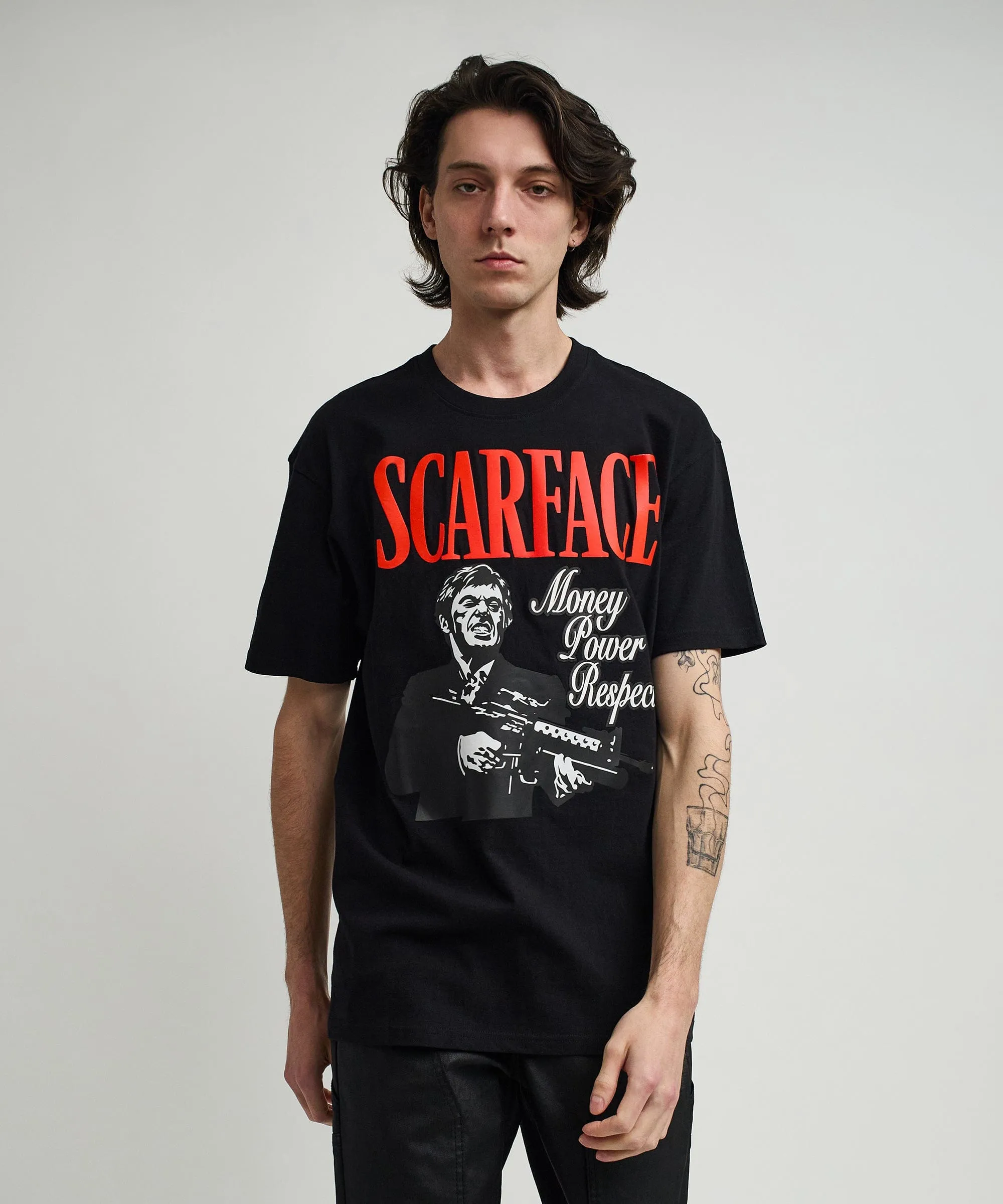 Scarface™ Money Power Respect Graphic Print Short Sleeve Tee - Black