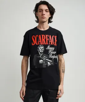 Scarface™ Money Power Respect Graphic Print Short Sleeve Tee - Black