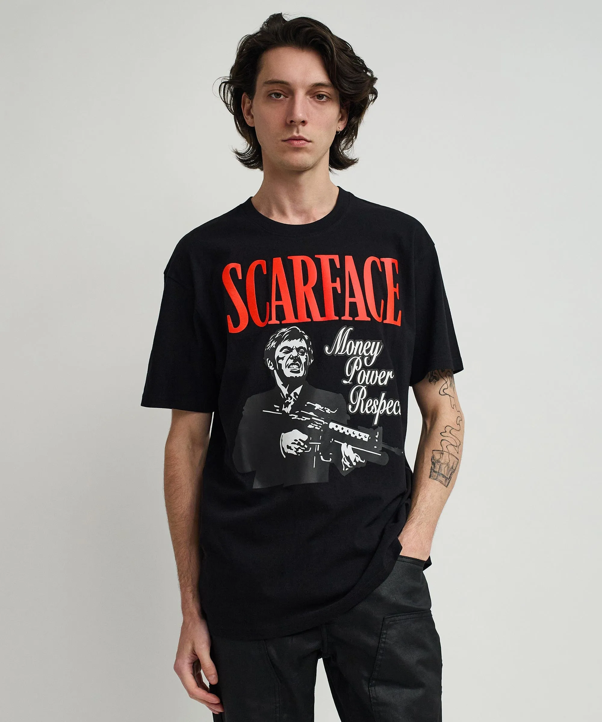 Scarface™ Money Power Respect Graphic Print Short Sleeve Tee - Black