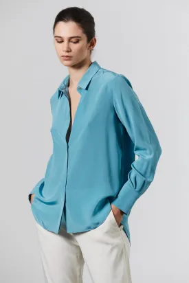 Silk Shirt - Cerulean