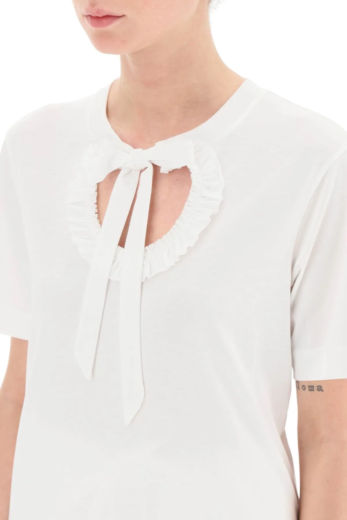 Simone rocha t-shirt with heart-shaped cut-out