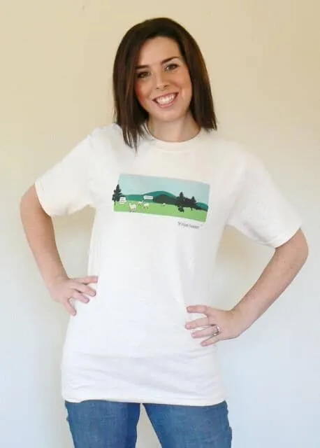 t-shirt: Alpacas in Meadow Scene