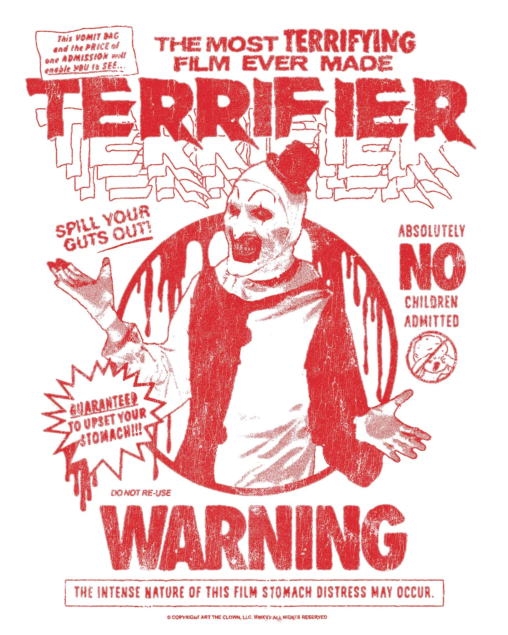 Terrifier - Warning - Baseball Tee