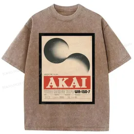 Tokyo-Tiger Akai 80s Vintage Music Record Tape Washed T-Shirt