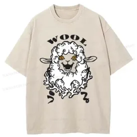 Tokyo-Tiger Cute Lamb Japanese Washed T-Shirt