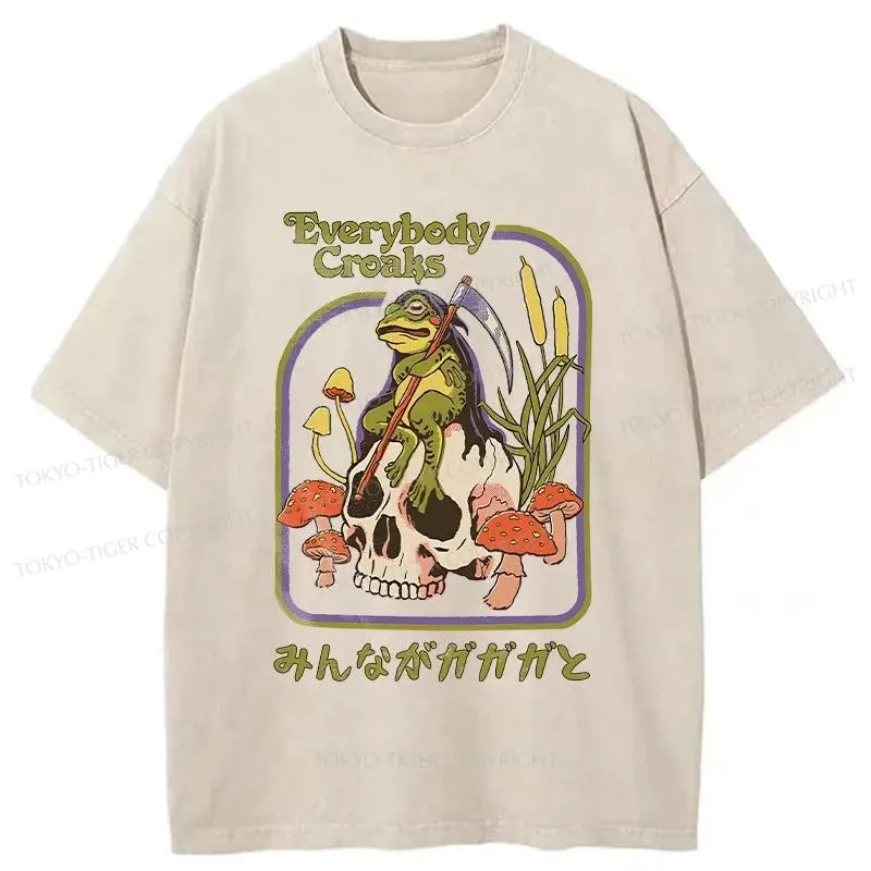 Tokyo-Tiger Death Frog Japan Washed T-Shirt