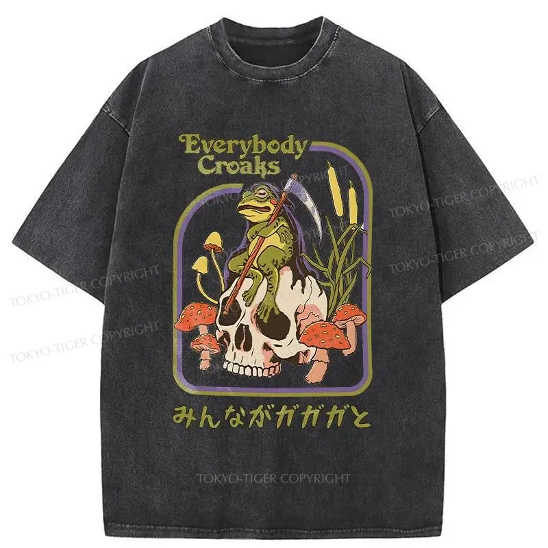 Tokyo-Tiger Death Frog Japan Washed T-Shirt