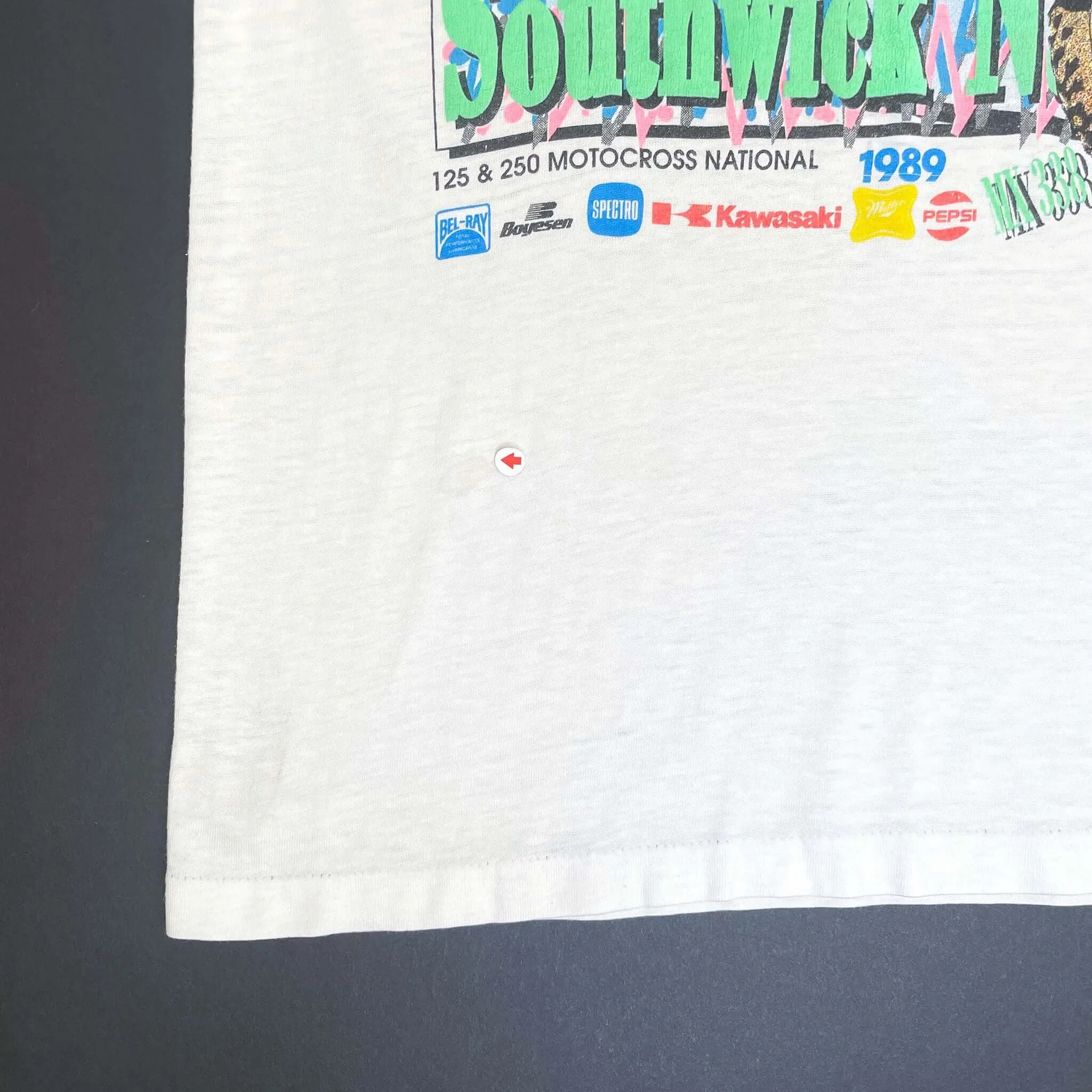 VINTAGE AMA MOTOCROSS SOUTHWICK NATIONAL 1989 TEE SHIRT MEDIUM MADE USA