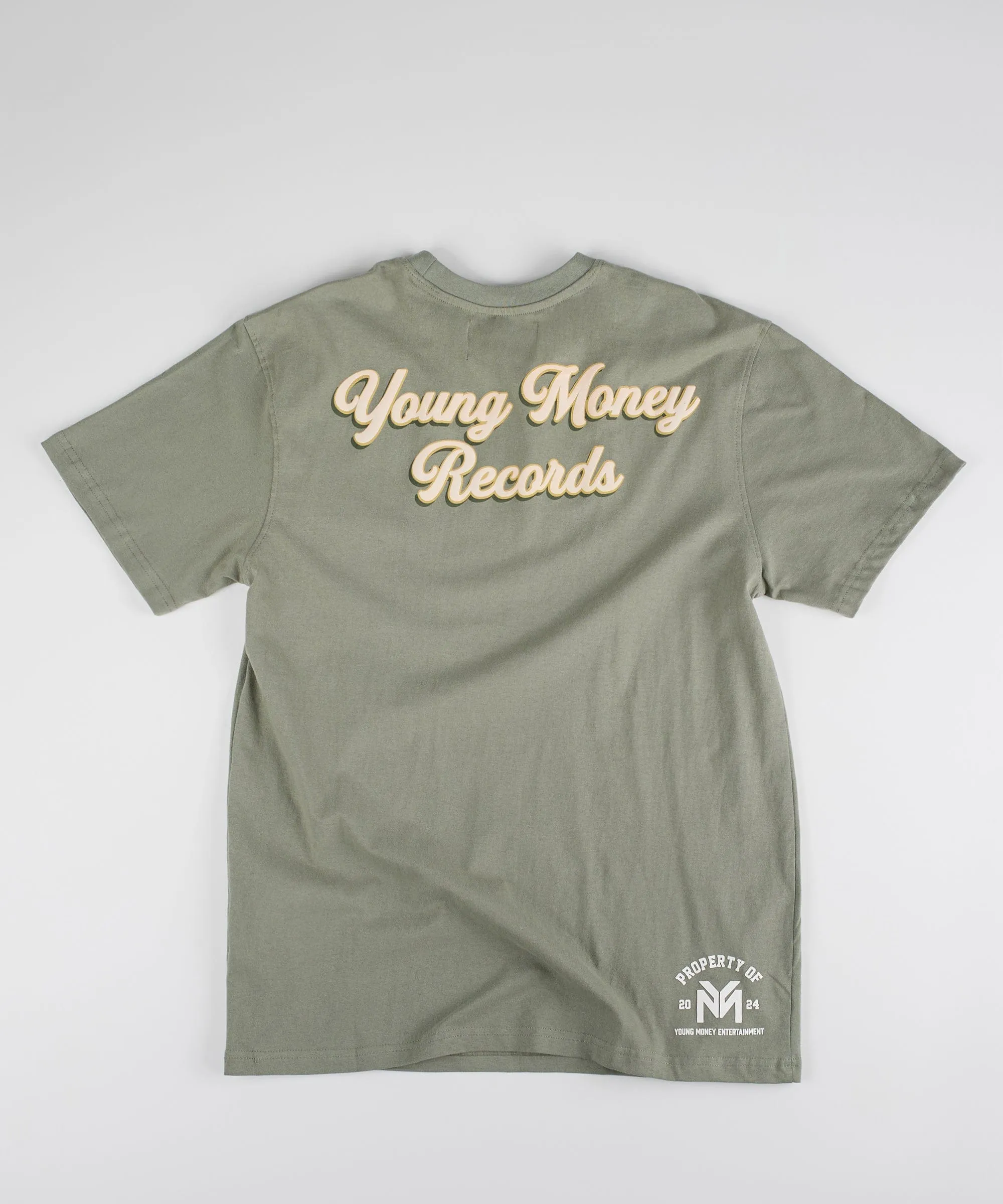 Young Money Records Short Sleeve Tee - Olive Green